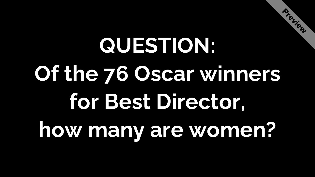 Women's Trivia | Academy Awards Video Template